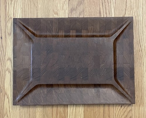 Teak parquet cheese serving - teak,