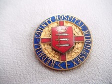REDHILL COUNTY HOSPITAL MIDDLESEX nurses nursing enamel badge by TOYE