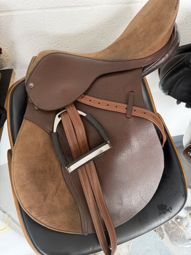 Brown tan leather - and, suede