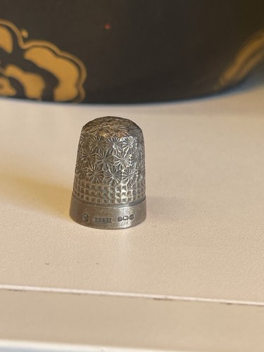 Vintage silver thimble - vintage,