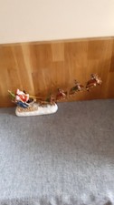BATTERY LED LIGHT UP SANTA ON SLEIGH REINDEER ~BOXED~