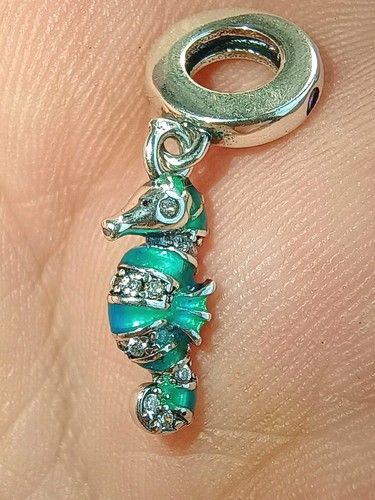 Bracelet charm seahorse - charm,