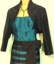 VENI INFANTINO (16/18) Teal, Black Cocktail Dress & Bolero Jacket/ Wedding/Races