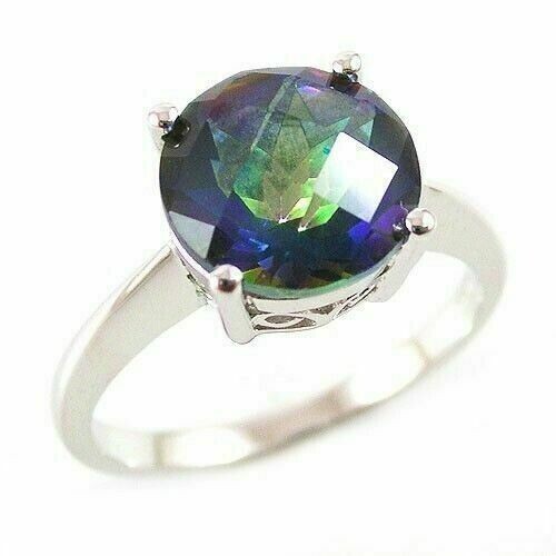 Silver ring mystic topaz - ring,