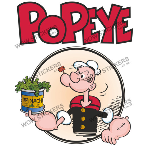 Popeye character sticker - popeye, (a)