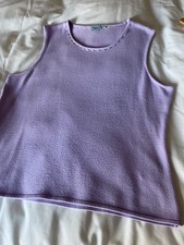 ANNE BROOKS SLEEVELESS TOP IN PALE LILAC SIZE 16 PETITE
