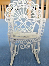 DOLLS HOUSE 1.12th SCALE WHITE ROCKING CHAIR