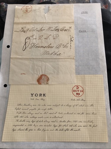 Rare york postmarks 1799 - york,