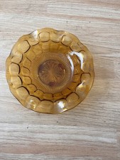 Art Deco Amber Glass Ruffled