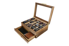 Wood Watch Box with Drawer