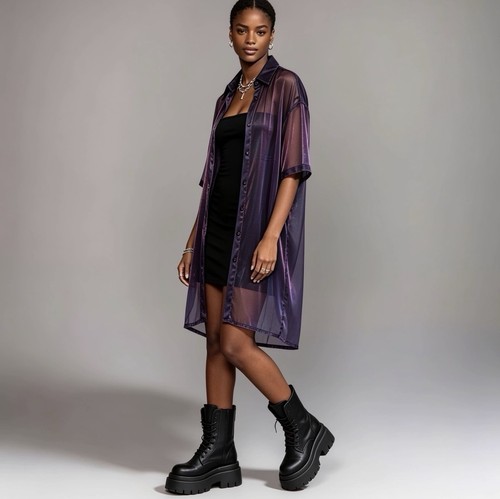 Ladies shirt dress edgy - shirt, urban