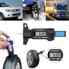 Digital Tyre Depth Gauge Tread Checker LCD Mini Tool For Motorbike Car Van hgv