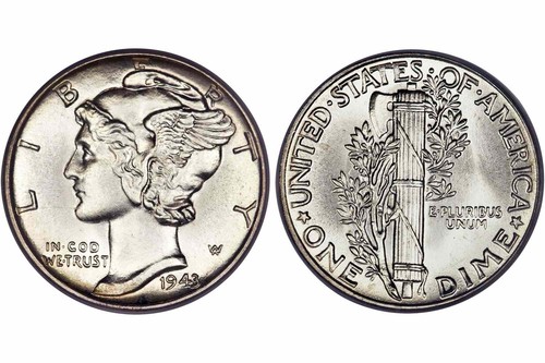 Mercury silver dime - silver,