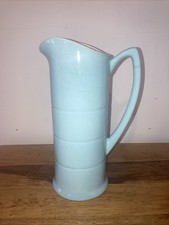 Mid Century Irish Arklow Ceramic Measuring Jug Light Blue