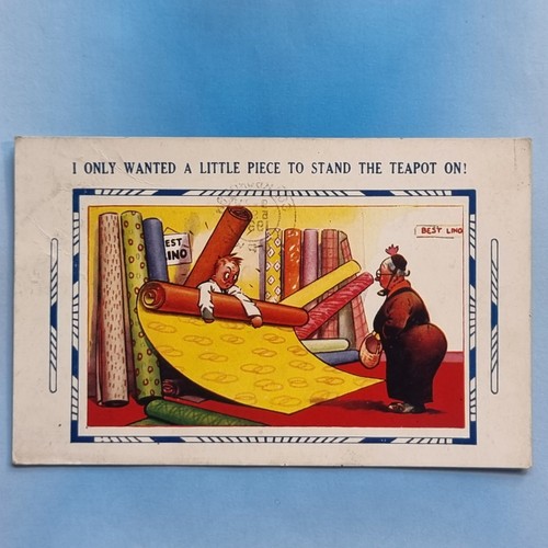 Comic postcard 1933 carpet - comic,