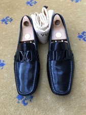 Louis Vuitton Loafer Shoes Monte Carlo Black Leather Drivers Mens UK 9.5 US 10.5