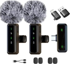 Wireless Lavalier Microphone for iPhone, Android, iPad, Lavalier Microphone