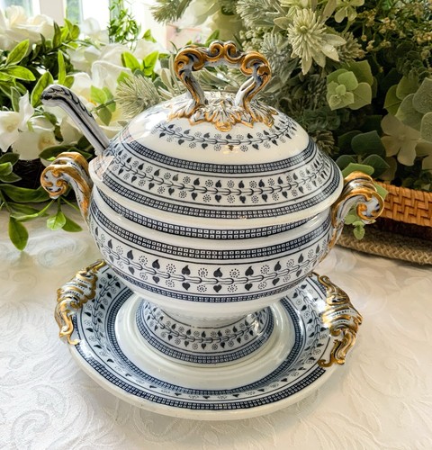 Antique copeland spode flow - copeland,