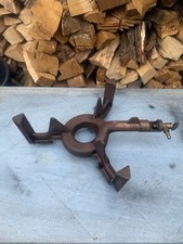 Vintage French Cast Iron Camping Single Gas Ring Burner Stove Outdoor Kitchen