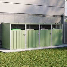 WHEELIE BIN STORAGE LOCKABLE 1 2 TRIPLE FOUR STORE SHED RECYCLING OUTDOOR GARDE