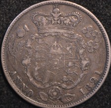 Halfcrown 1821 George IV S3807