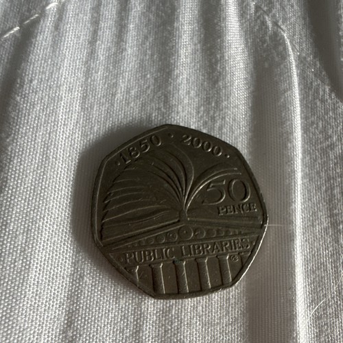 Public library 50p coin - 50p,
