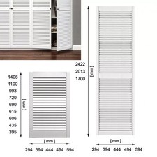 White solid louvre - solid, wardrobe