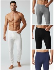 Men's Marks Highstreet Long Johns Thermal Bottoms Base Layer Warm Wool Blend Fly