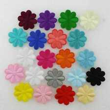 4cm Iron Sew On Satin Flowers Motif Daisy Garden Patch 20 COLOURS BUY 1 2+ 512D