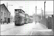 Photograph Glasgow trams 557 57 616 @ Possilpark Depot 1953 No Buyers fee RK4860