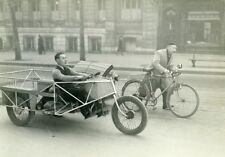 France Paris Urban Transports Pedal Car Tricycle Inventor Old Photo Aubry 1940