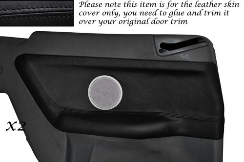 Black stitch rear door card - rear,