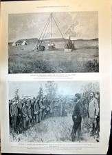 Old 1900 Procuring Water Veldt Burial British Flag Pretoria Kruger Ec Victorian