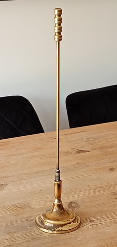 Brass and steel poker - , stand