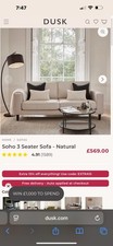 Dusk Soho 3-Seater Sofa (for Collection Only In Chelmsford)