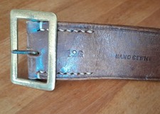 Vintage leather 12 bore cartridge belt with brass buckle