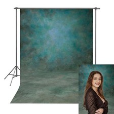 5x7ft Abstract Green Retro