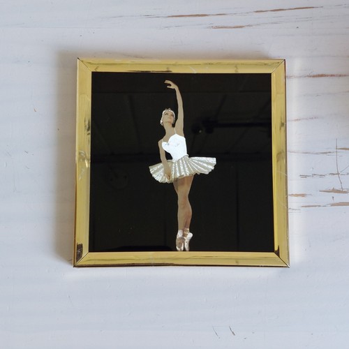Vintage ballerina foil art - ballerina,