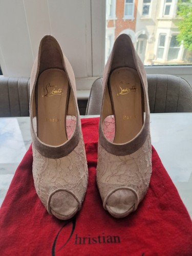 Christian louboutin lace peep - lace,