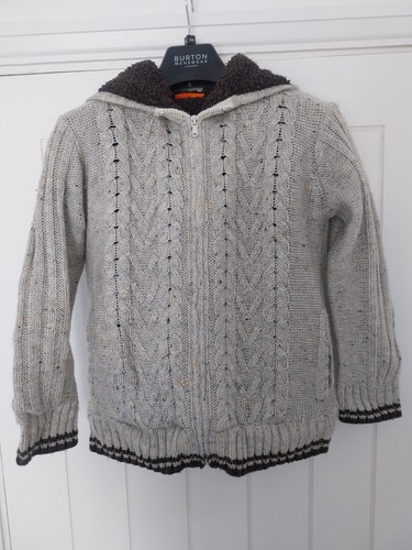 Boys knitted fleece hooded - knitted,