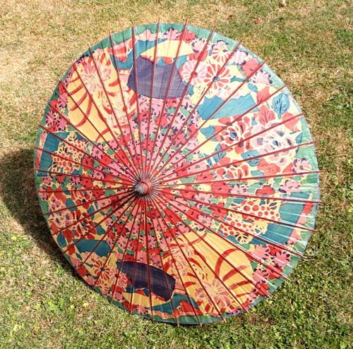 Antique oriental parasol - antique,