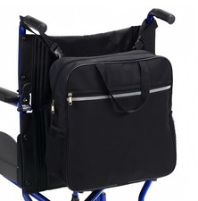 Wheelchair Bag Mobility Scooter Backpack Storage Shopping Armrest Black Side