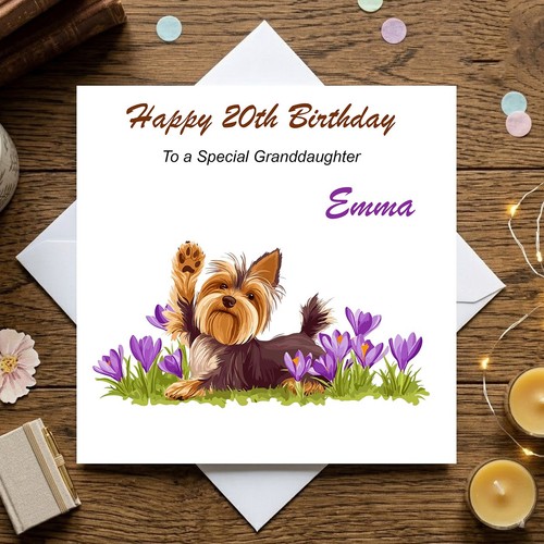 Personalised birthday card dog - birthday,