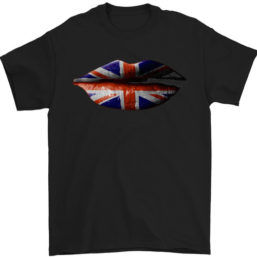 Union jack flag lips the - union,