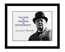 Winston Churchill 8x10 Signed