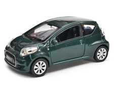 Citroen C1 French Family Car Model Toy Green Diecast 1:34-1:39 Scale Welly