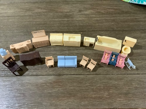 Doll house furniture - doll, pieces