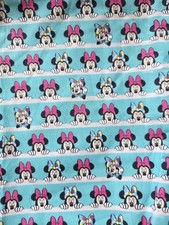 1m Blue Minnie Mouse Fabric