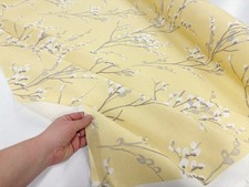 Laura Ashley Curtain Fabric Pussy Willow Yellow Chamomile Cotton Linen