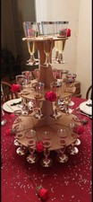 Lovely Big Party Wooden Champagne Flute Tower Stand - Flat Packed And Easy